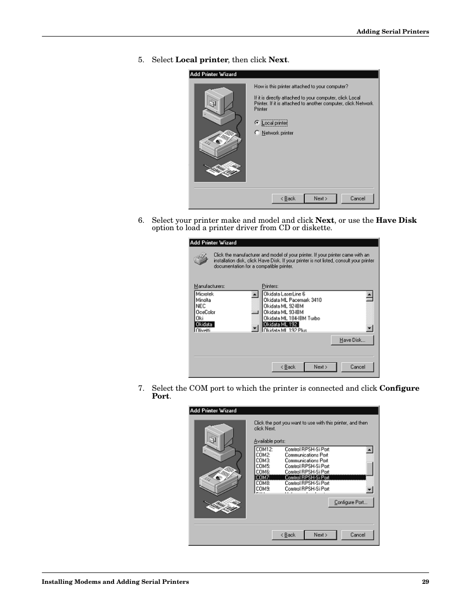 Comtrol Multiport Modems  Windows 98 User Manual | Page 29 / 55