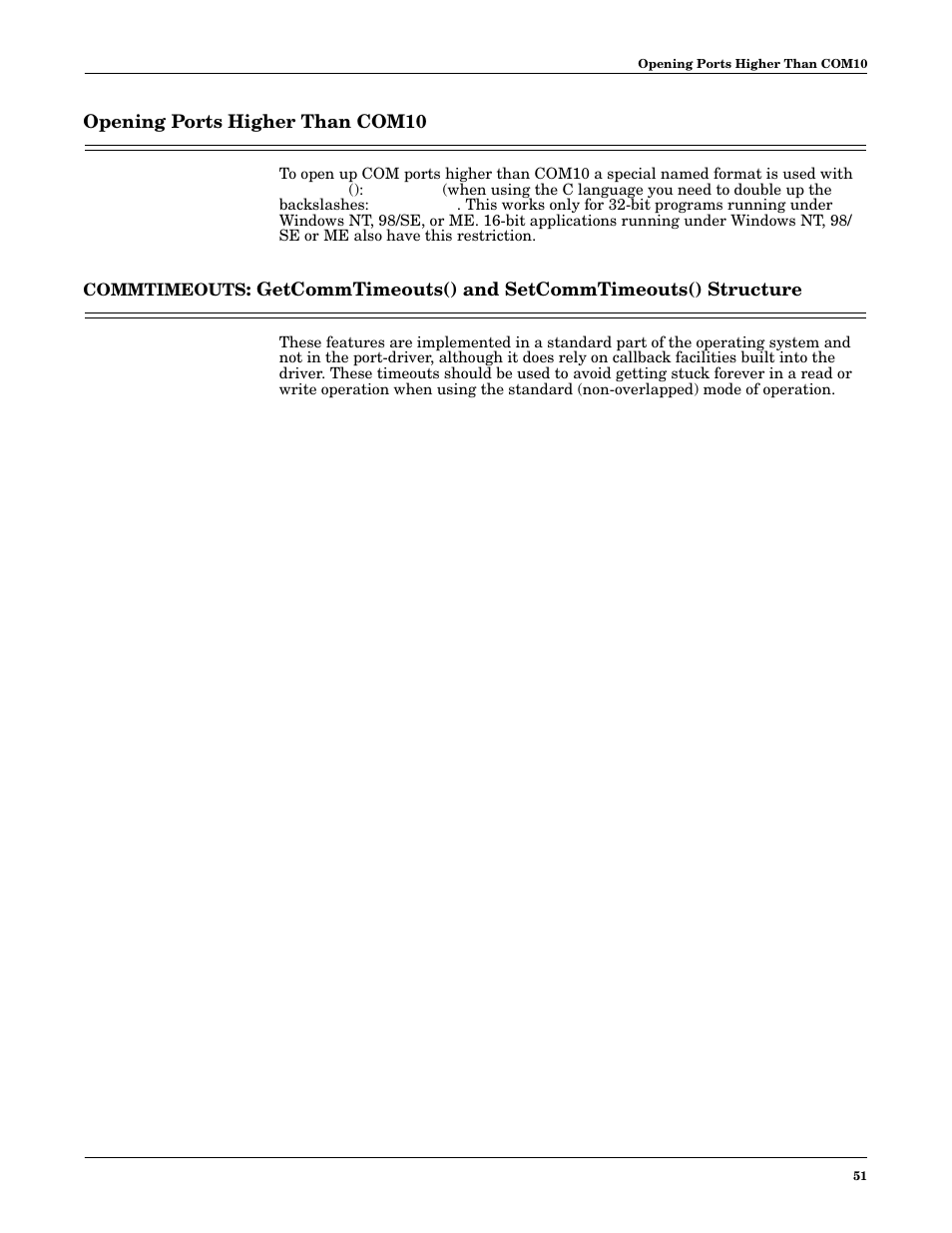 Opening ports higher than com10 | Comtrol Multiport Modems  Windows 98 User Manual | Page 51 / 55