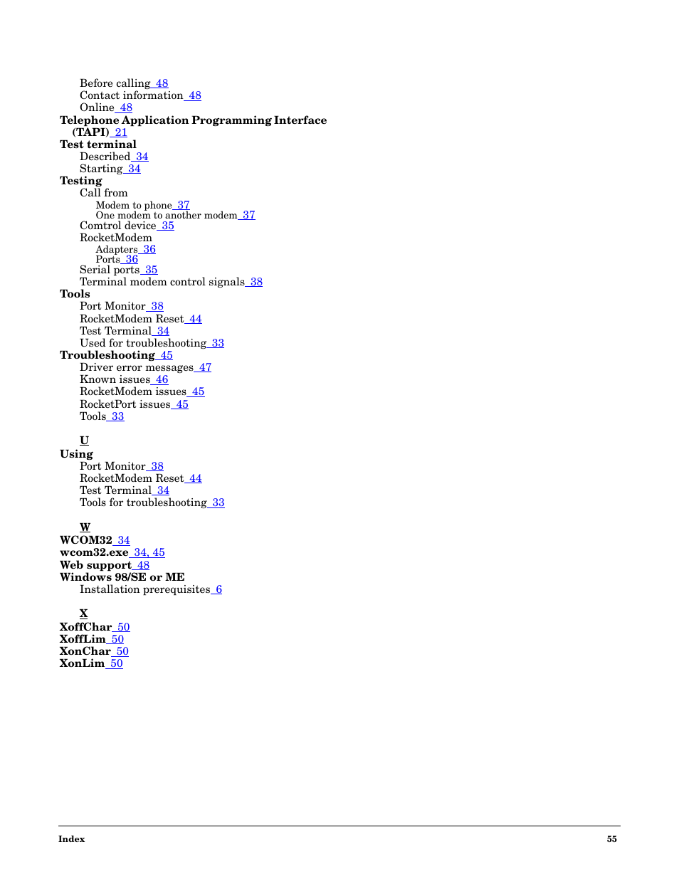 Comtrol Multiport Modems  Windows 98 User Manual | Page 55 / 55