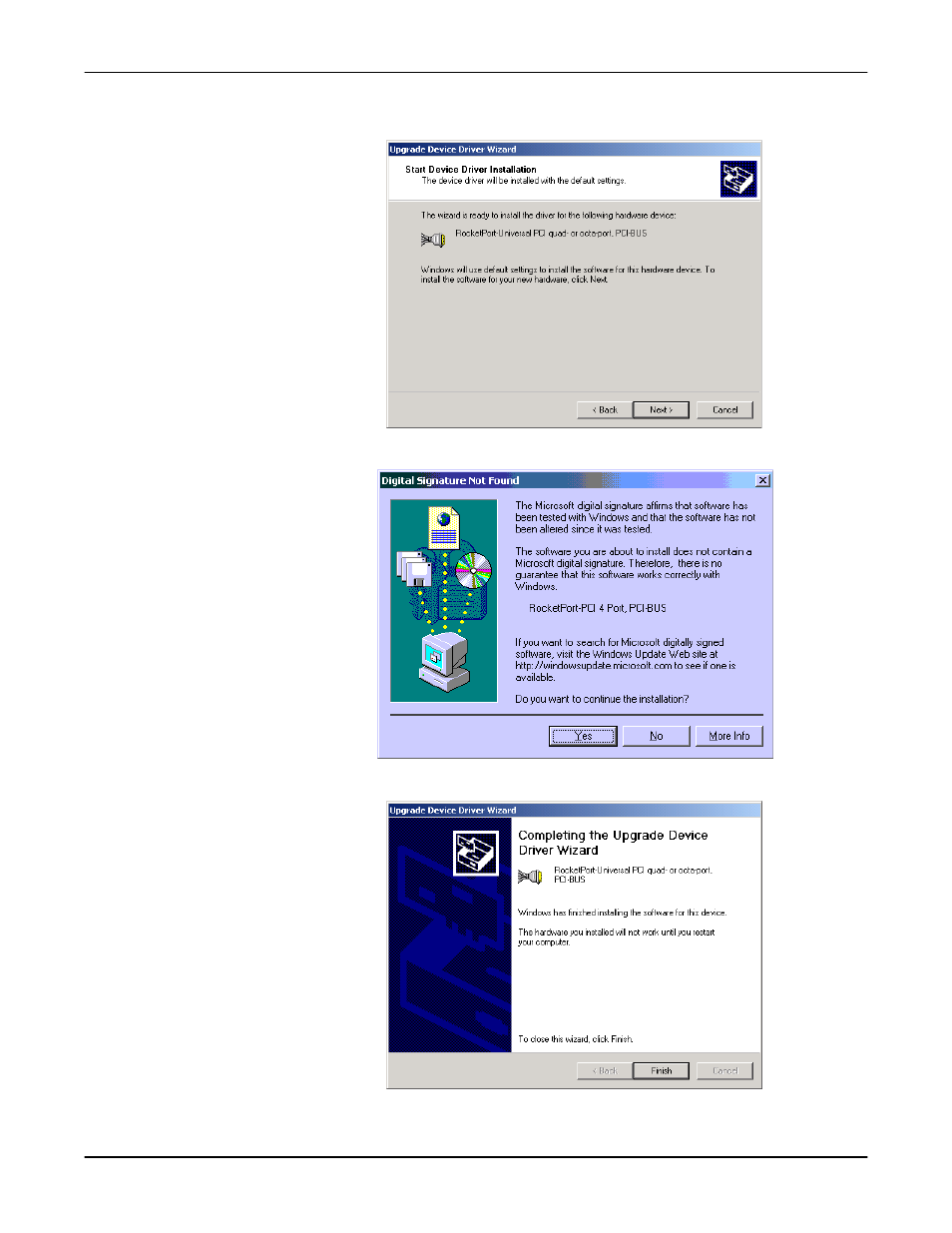 Select the next button | Comtrol Multiport Modems Windows 2000 User Manual | Page 16 / 39