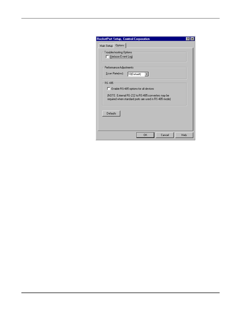 Select, clear, or set the following as desired | Comtrol Multiport Modems Windows NT User Manual | Page 16 / 49