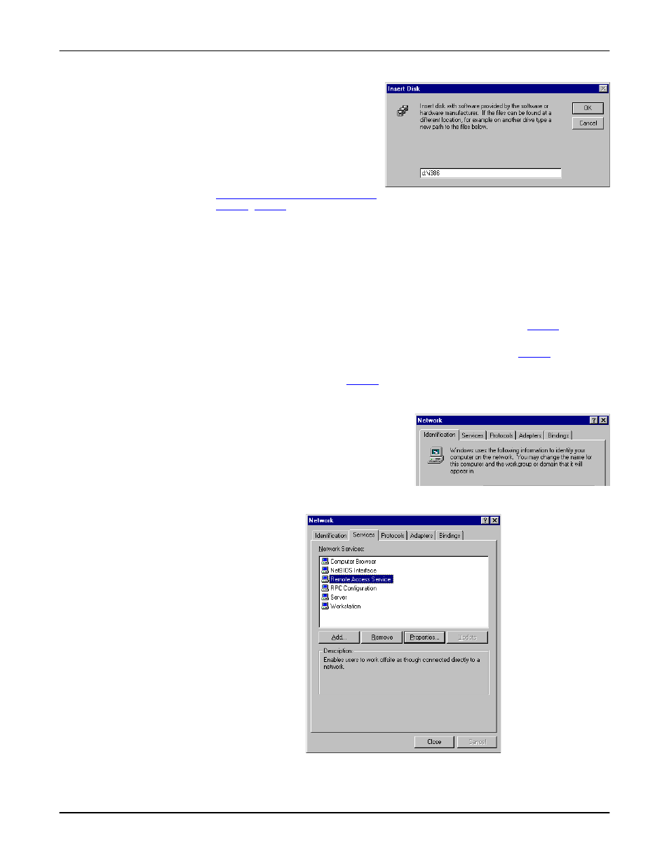 Adding or reconfiguring a ras device, Select the services tab, Adding or reconfiguring a | Ras device | Comtrol Multiport Modems Windows NT User Manual | Page 27 / 49