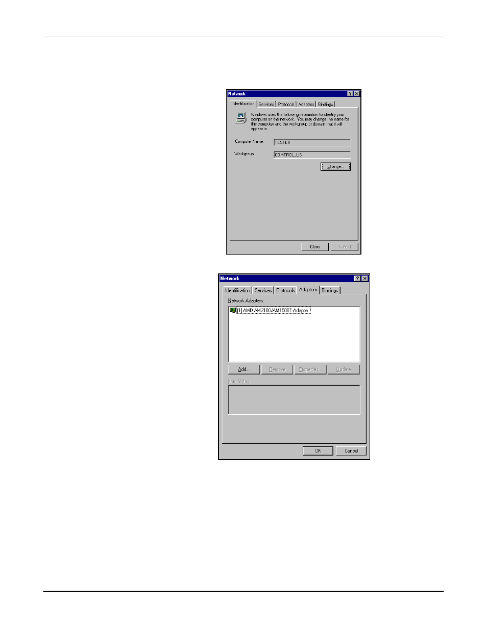Driver installation, Select the adapters tab | Comtrol Multiport Modems Windows NT User Manual | Page 9 / 49