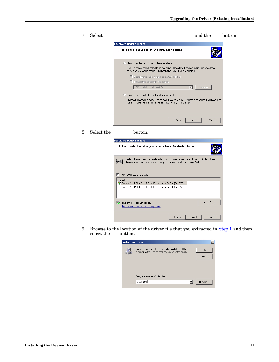 Comtrol Multiport Modems Windows XP User Manual | Page 11 / 48