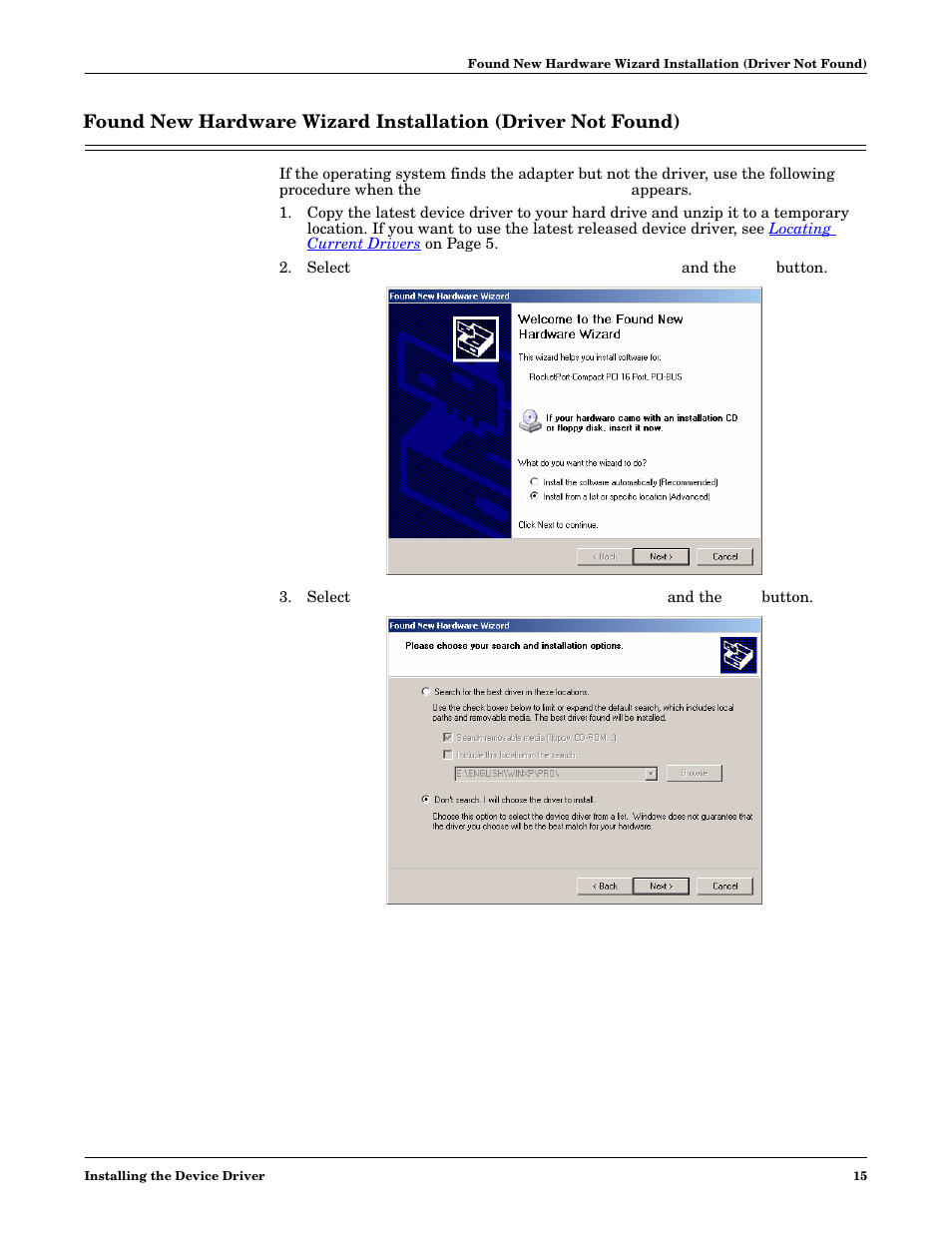 15, to | Comtrol Multiport Modems Windows XP User Manual | Page 15 / 48