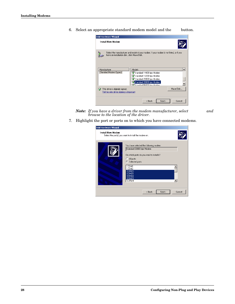 Comtrol Multiport Modems Windows XP User Manual | Page 28 / 48