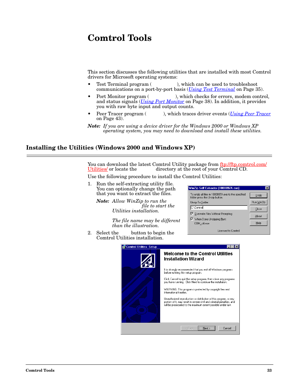 Comtrol tools | Comtrol Multiport Modems Windows XP User Manual | Page 33 / 48