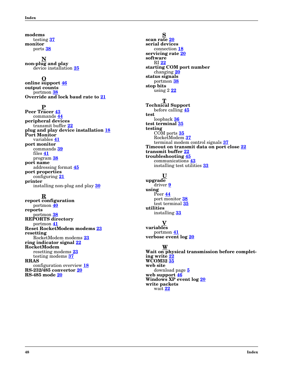 Comtrol Multiport Modems Windows XP User Manual | Page 48 / 48