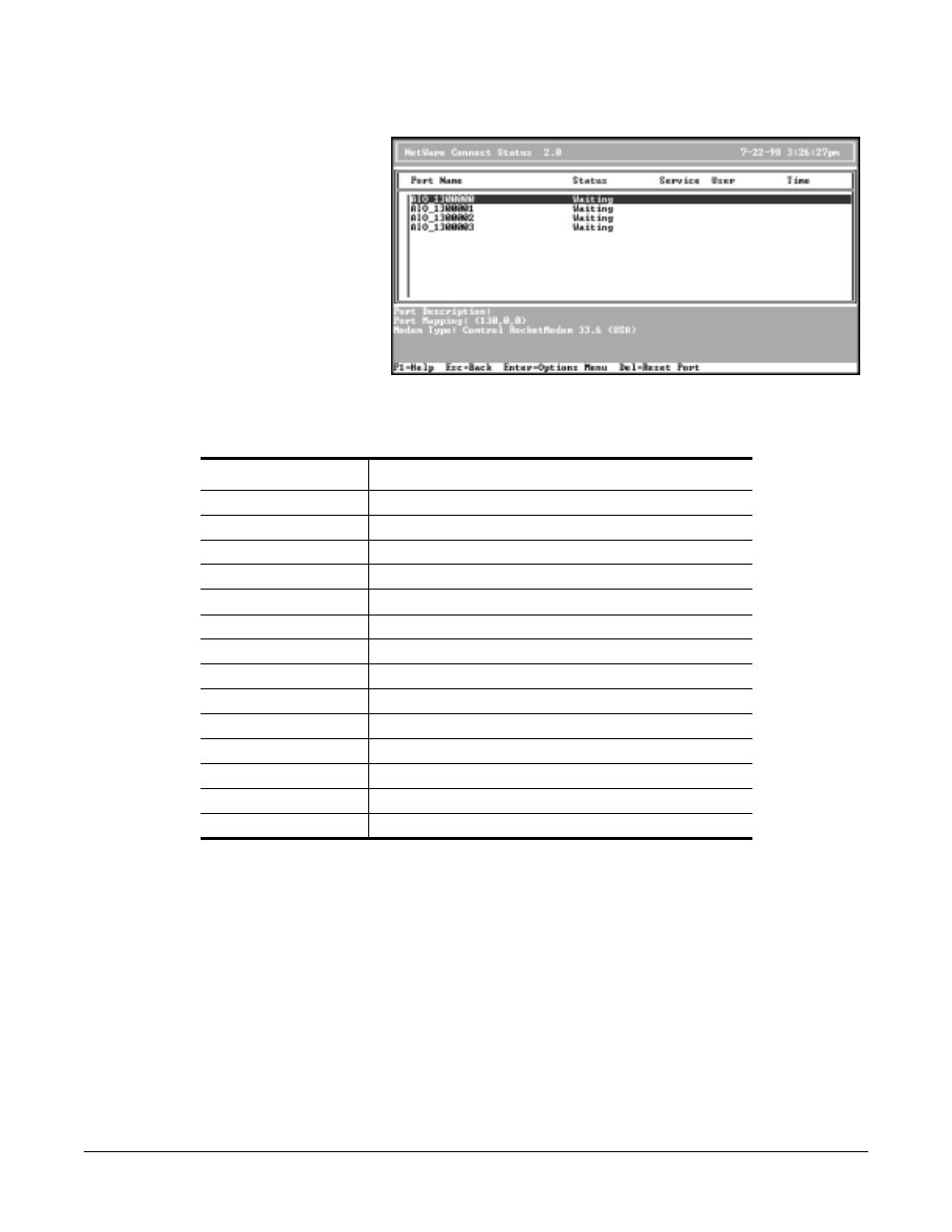 Netware connect port status messages | Comtrol RocketModem Driver Installation for Novell NetWare User Manual | Page 9 / 29