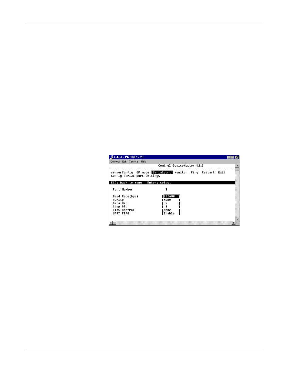 Ethernet to serial (optional), Data packing (optional), Press the esc key to return to the main menu | Comtrol DM Primo for Pair Connect and Raw Connect Methods User Manual | Page 21 / 30