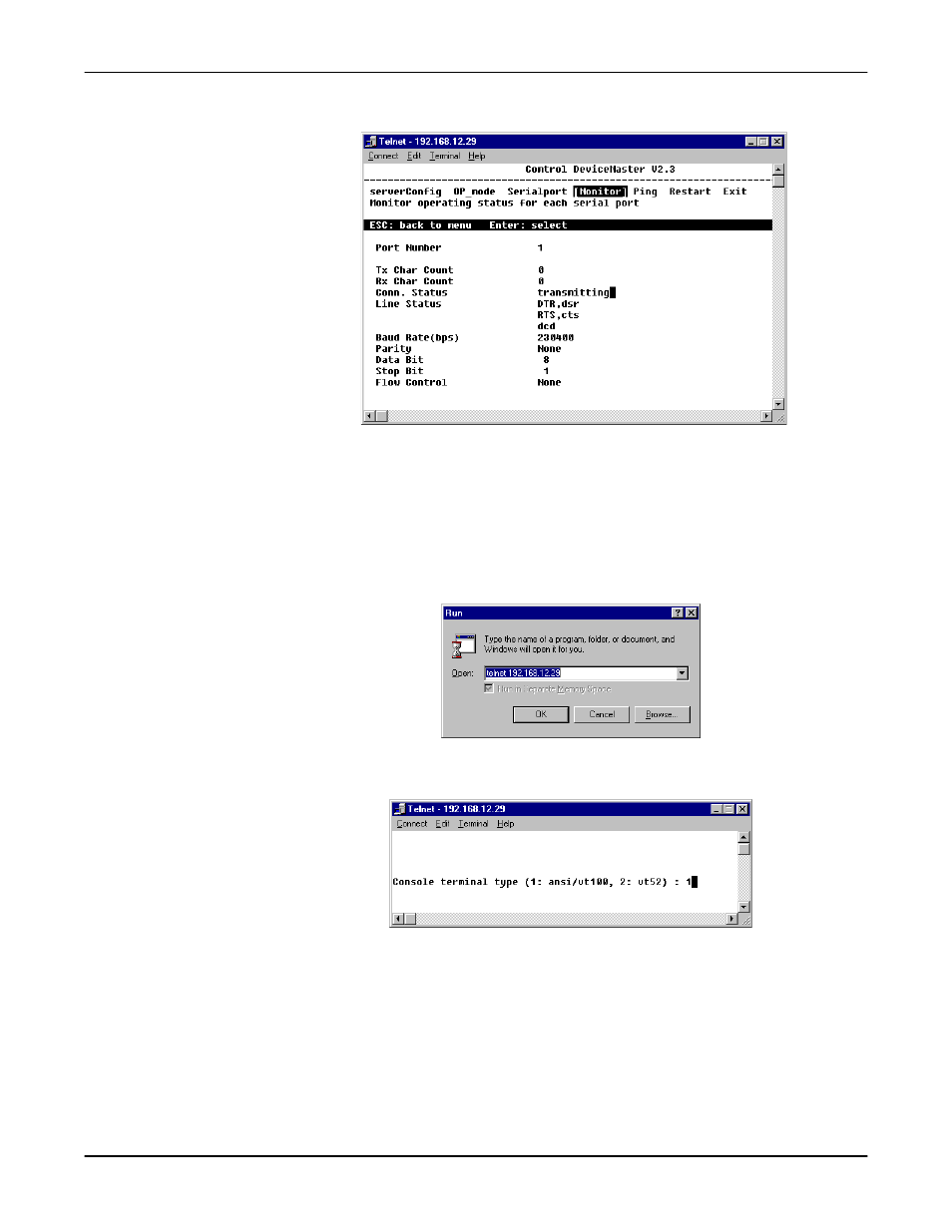 Udp client, From the start menu, select the run command | Comtrol DM Primo for Pair Connect and Raw Connect Methods User Manual | Page 22 / 30