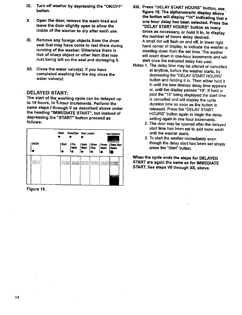 Delayed start | Bosch WFK 2401 User Manual | Page 14 / 16