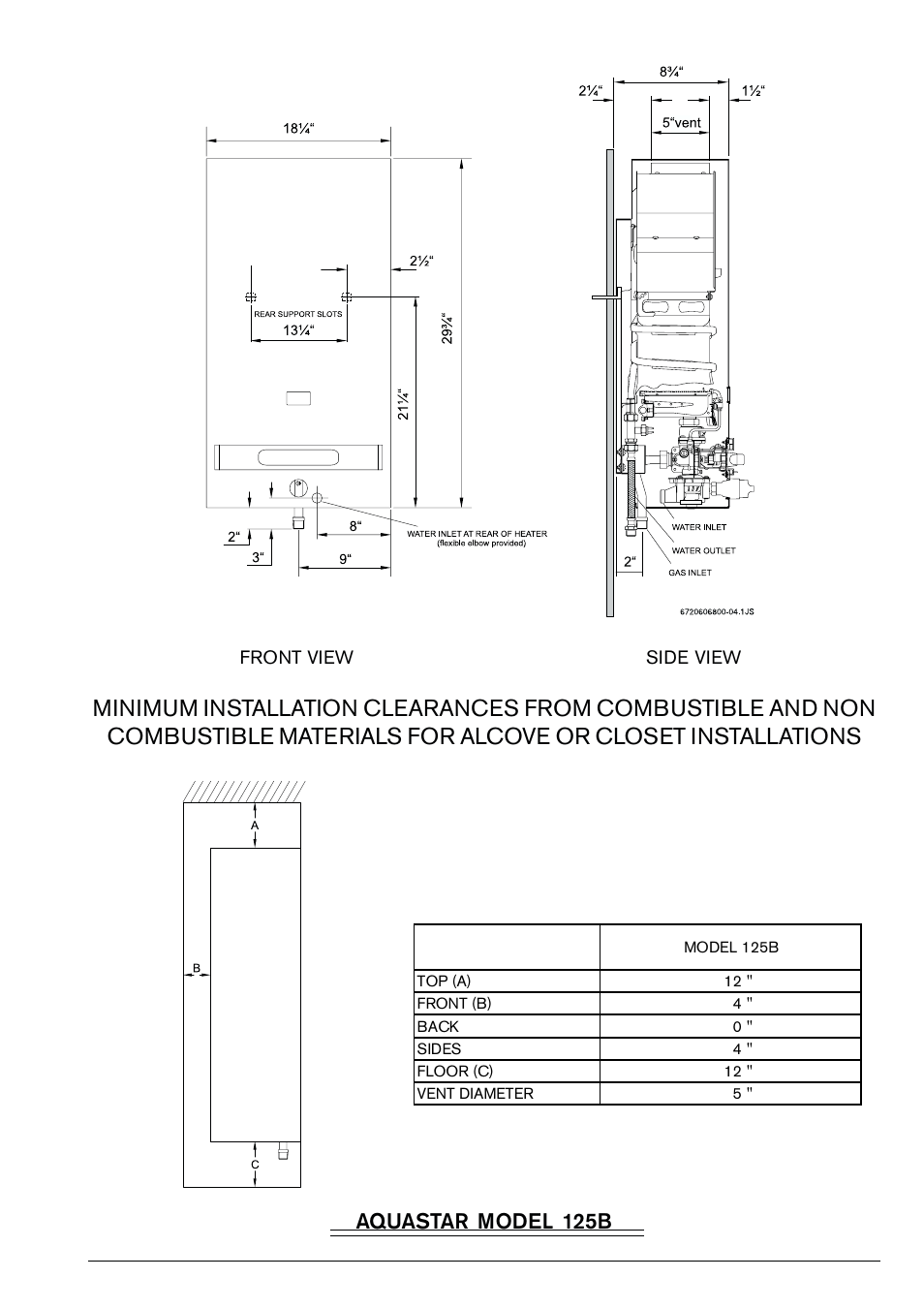 Aquastar model 125b | Bosch 125B NG User Manual | Page 3 / 24