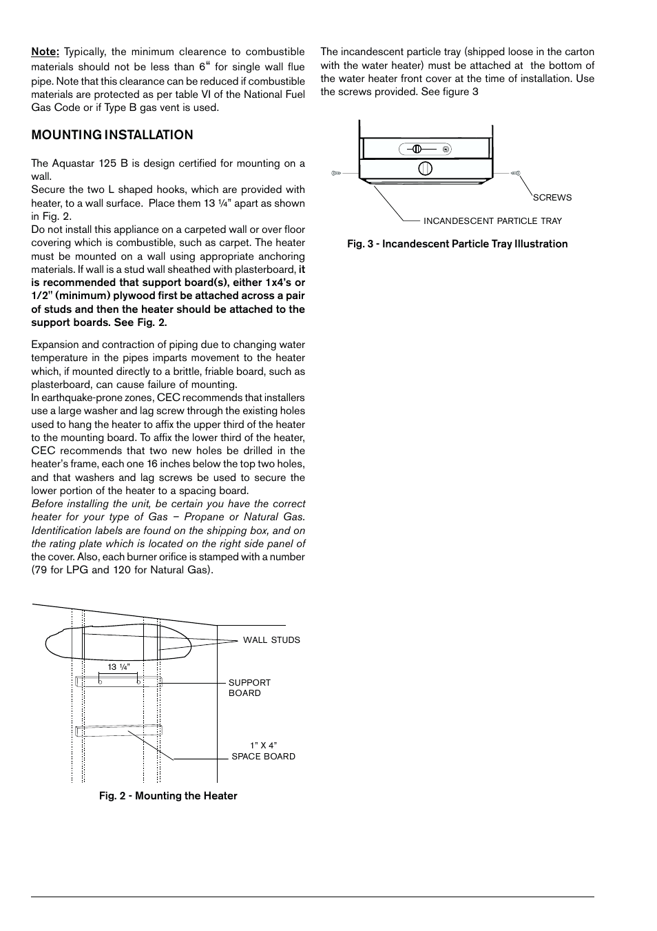 Mounting installation | Bosch 125B NG User Manual | Page 6 / 24