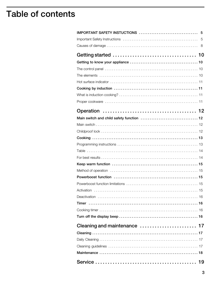Bosch NIT8053UC User Manual | Page 3 / 69
