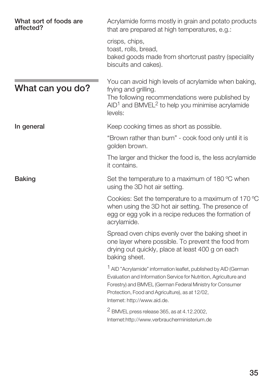What can you do | Bosch HBN 1312.0 A User Manual | Page 35 / 36