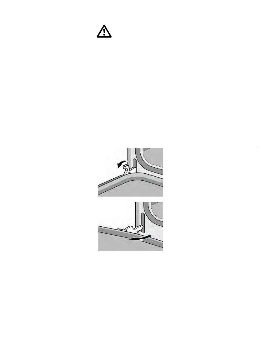 Retrait de la porte du four, Ouvrir la porte complètement, Basculer les leviers des charnières vers soi | Bosch HBL33 User Manual | Page 57 / 96