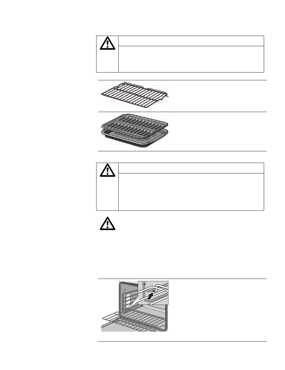 Nota, Accesorios, Introducir la rejilla | Rejilla plana, Tome la rejilla firmemente de ambos lados, Introduzca la rejilla (vea la imagen) | Bosch HBL33 User Manual | Page 73 / 96