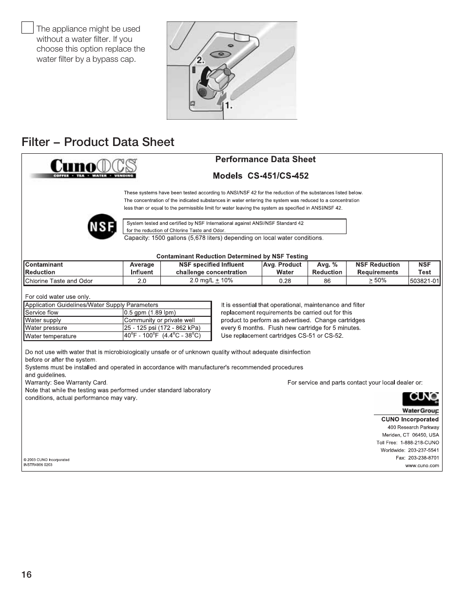 Filter - product data sheet | Bosch B20CS5 User Manual | Page 15 / 77