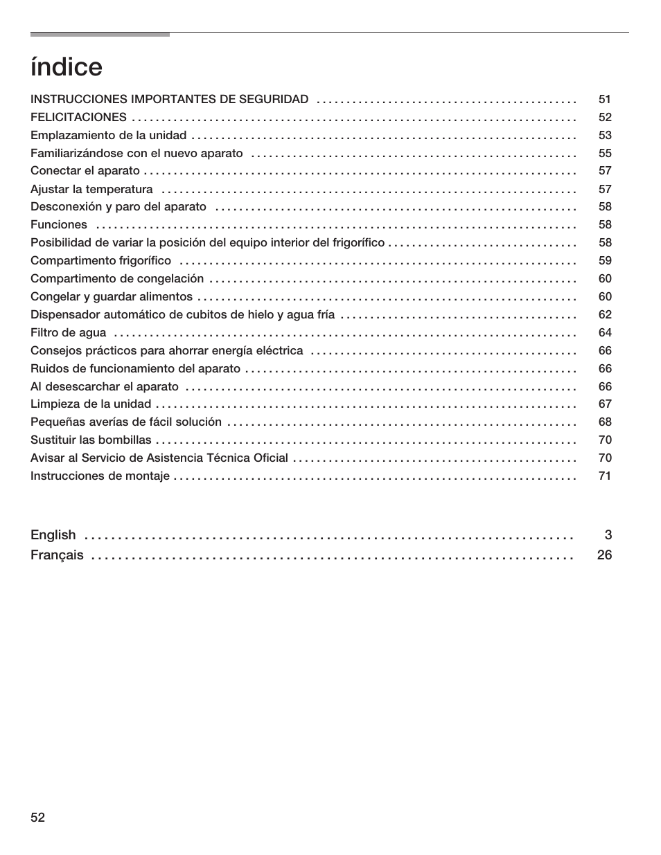 Índice | Bosch B20CS5 User Manual | Page 51 / 77