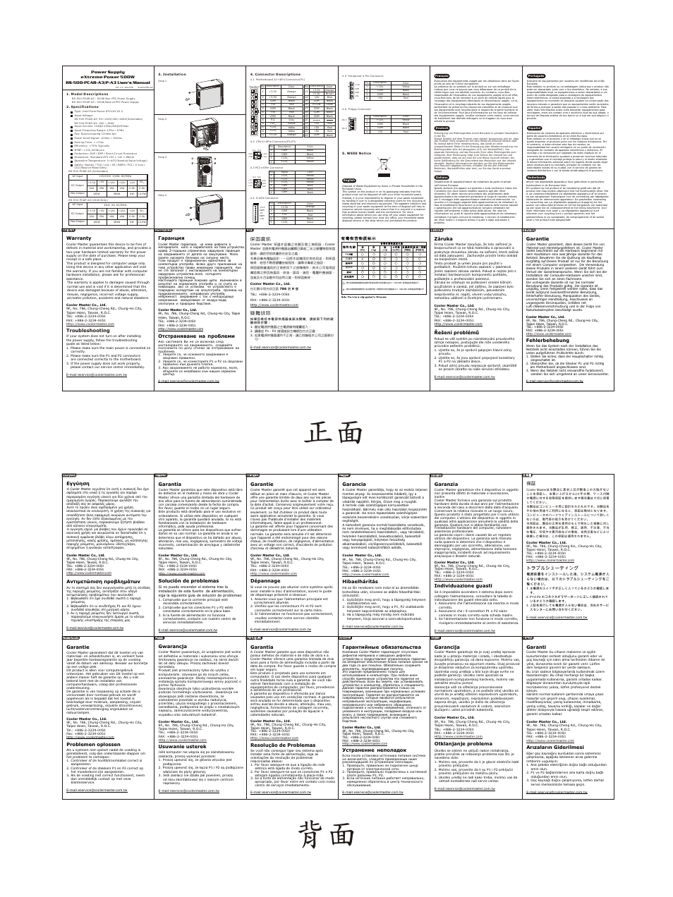 Cooler Master RS-500-PCAR User Manual | 1 page