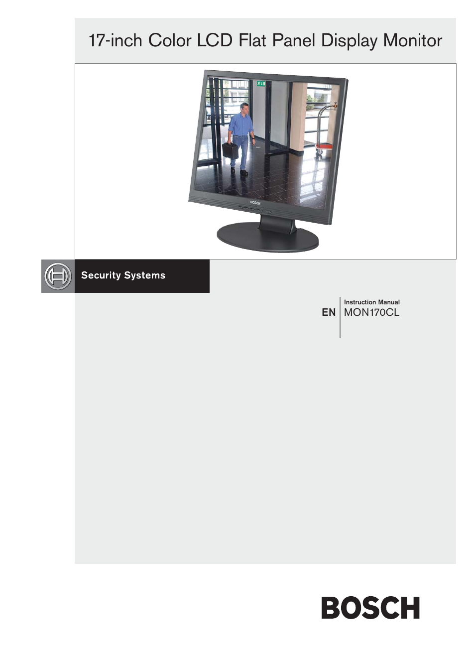 Bosch MON170CL User Manual | 16 pages