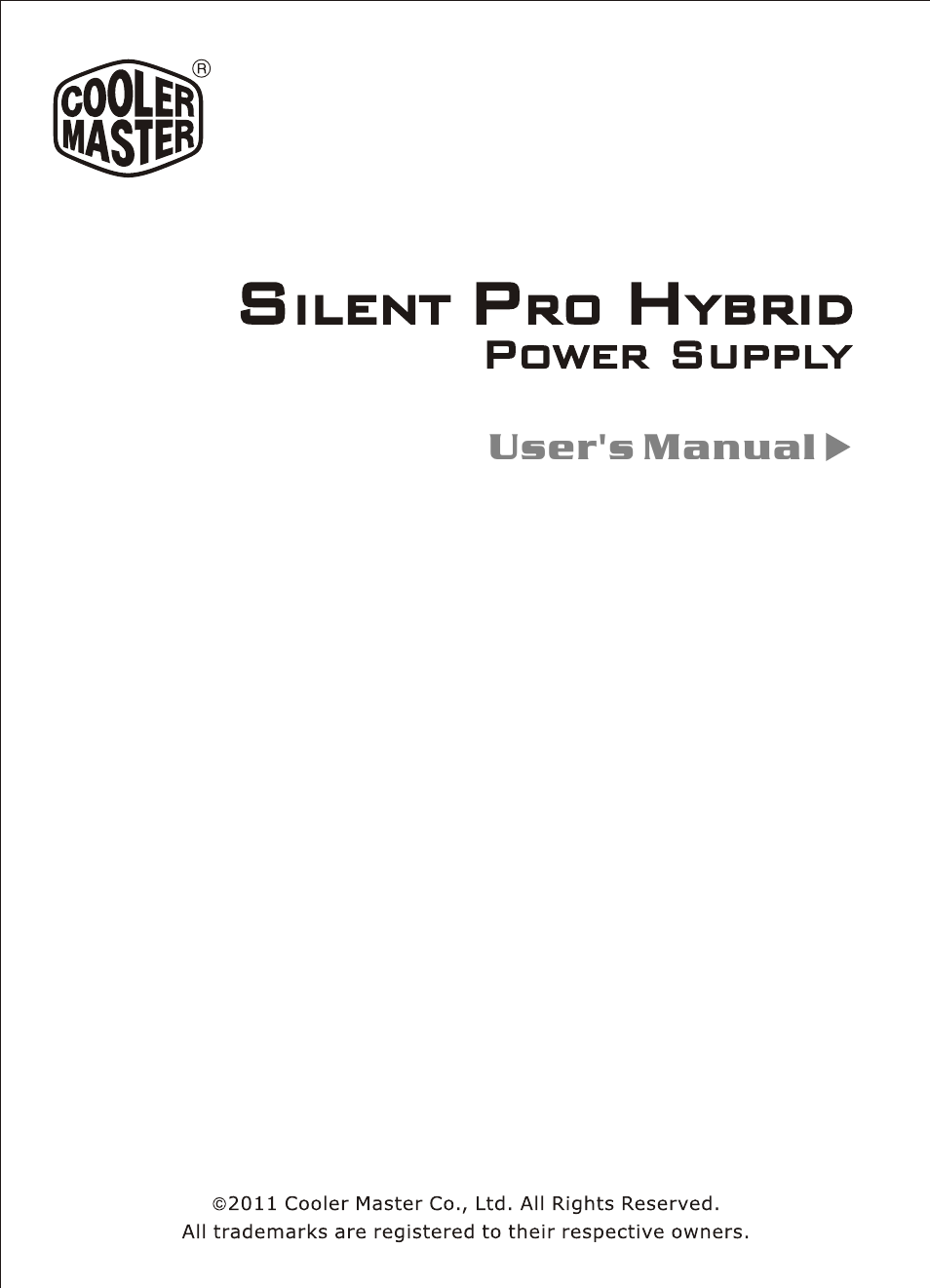 Cooler Master Silent Pro Hybrid 1050W User Manual | 20 pages