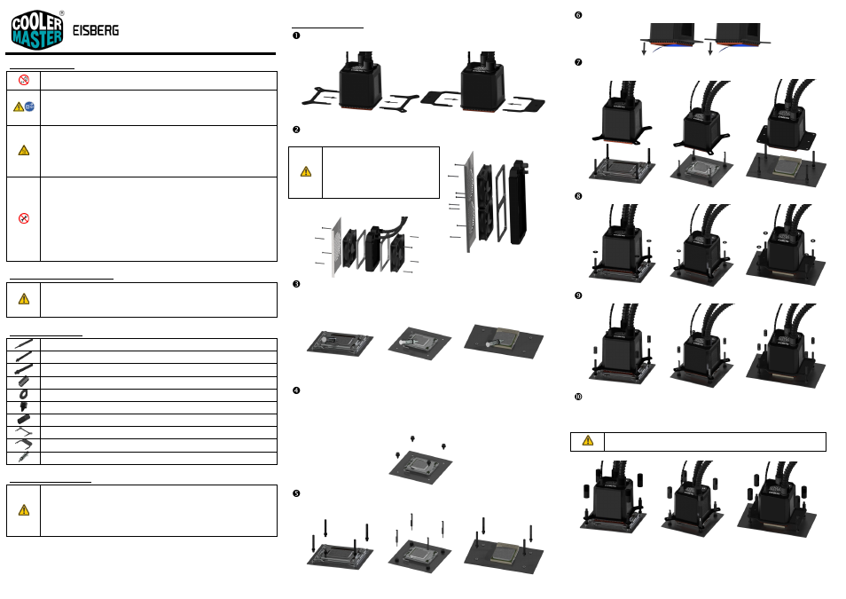 Cooler Master Eisberg 240L Prestige User Manual | 4 pages