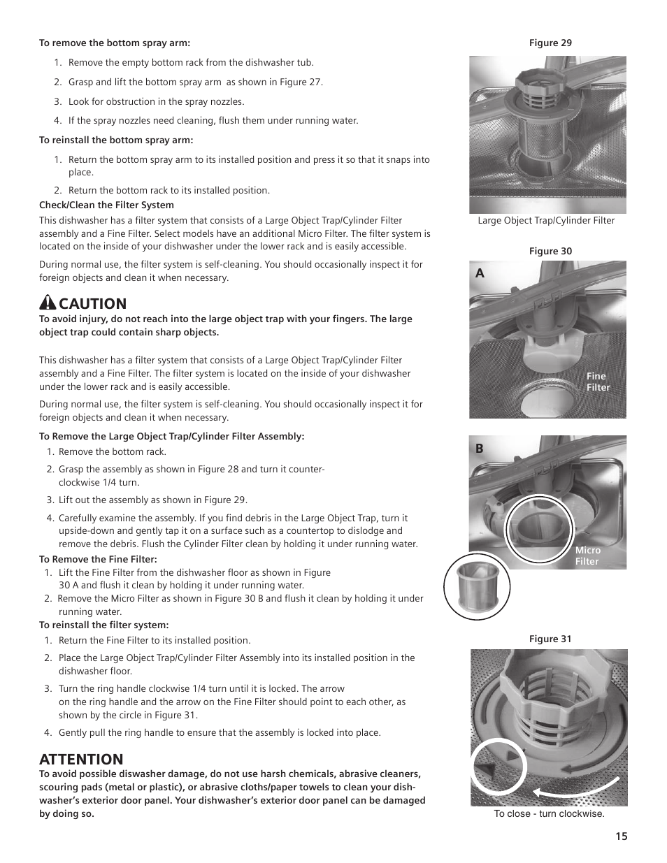 Caution, Attention | Bosch SHE66C User Manual | Page 13 / 20