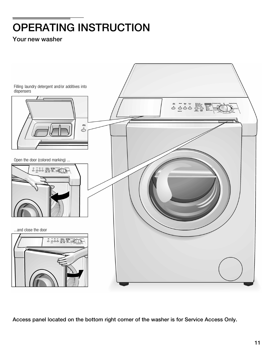 Operating instruction | Bosch WFMC4301UC User Manual | Page 11 / 80