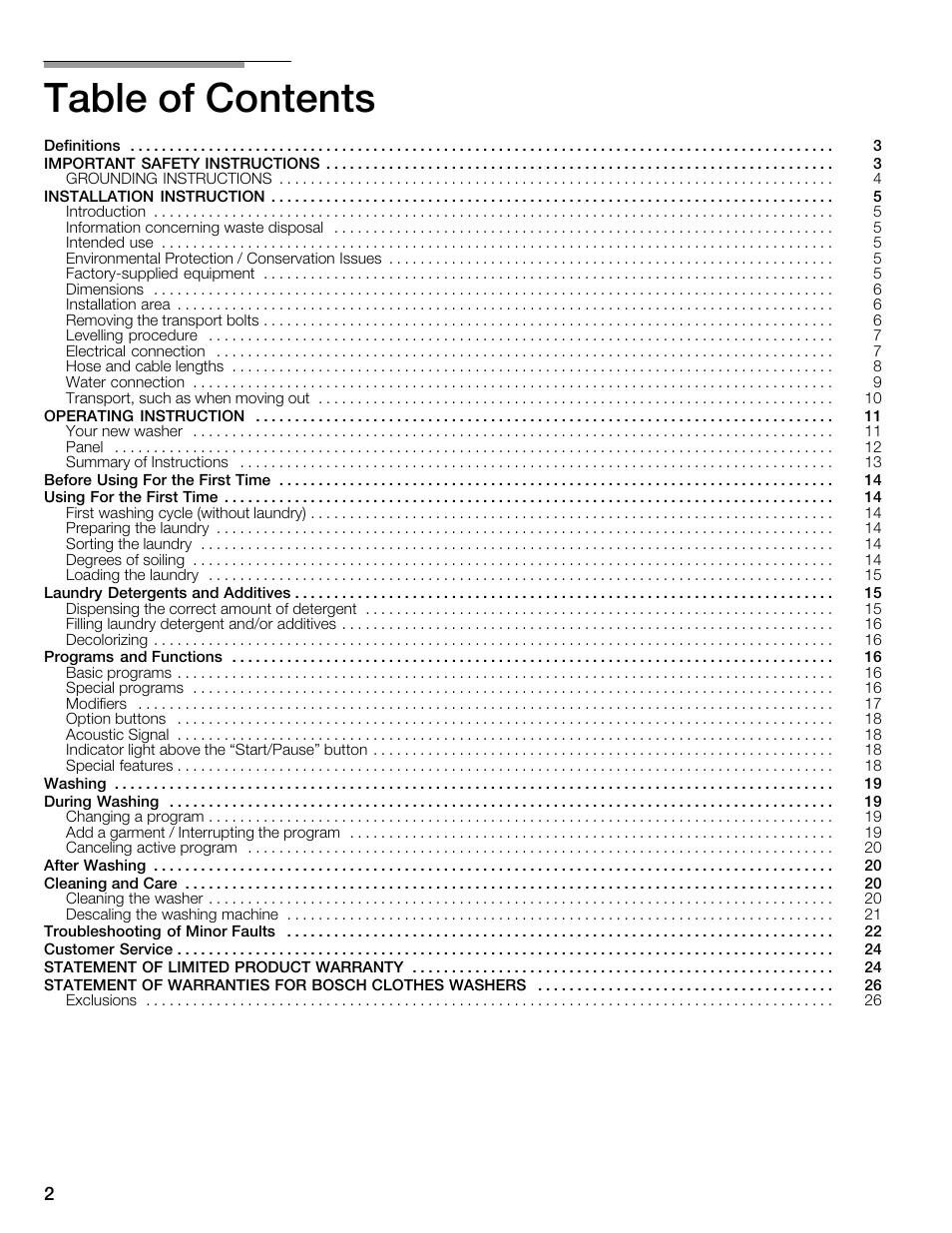 Bosch WFMC4301UC User Manual | Page 2 / 80