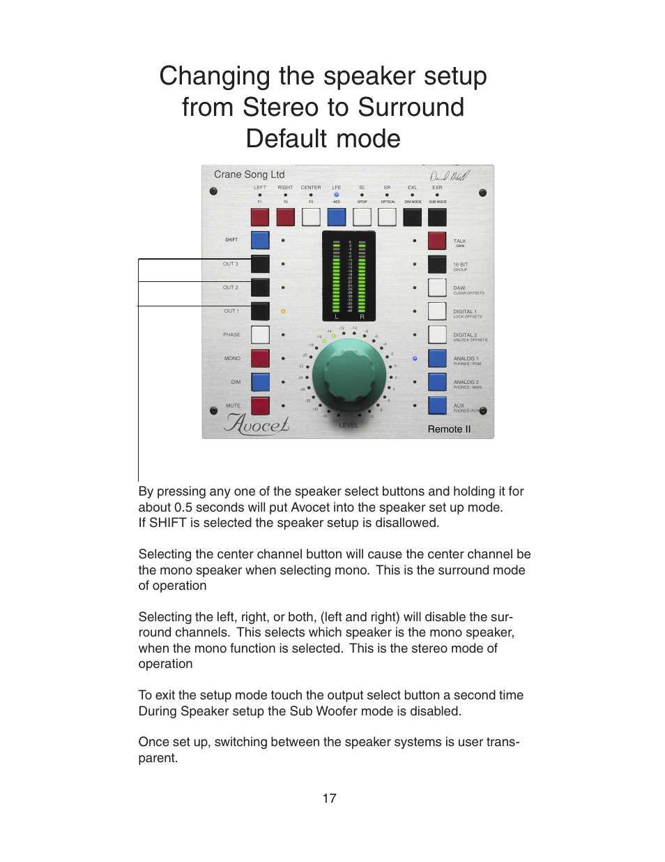 Crane Song AVOCET II User Manual | Page 17 / 56