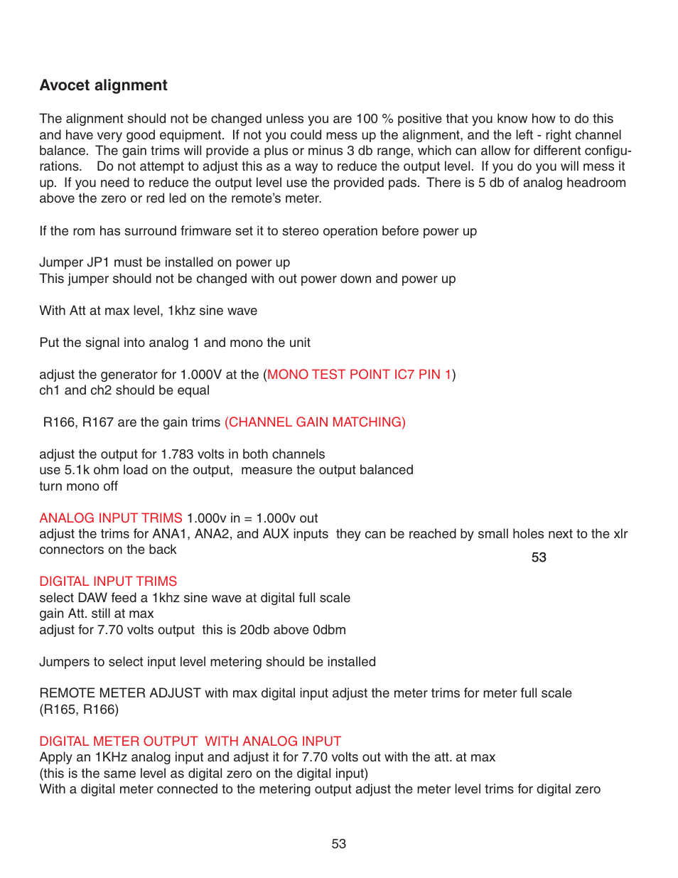 Crane Song AVOCET II User Manual | Page 53 / 56