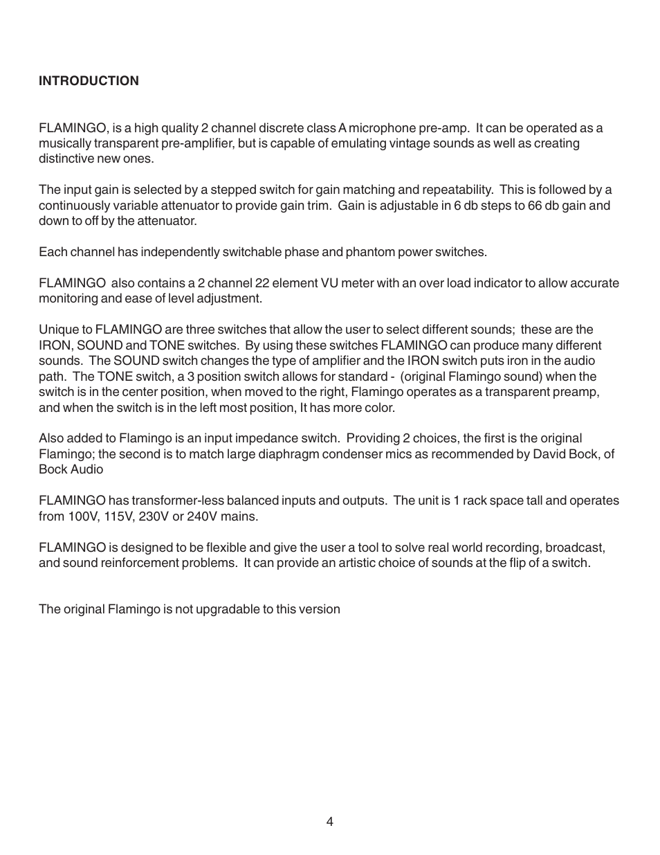 Crane Song FLAMINGO User Manual | Page 4 / 9