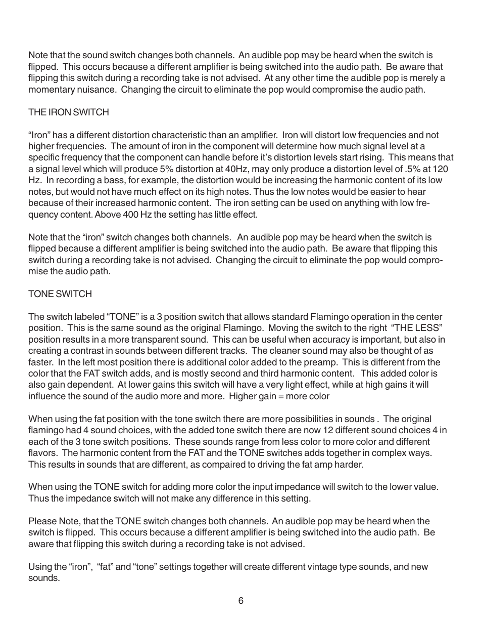 Crane Song FLAMINGO User Manual | Page 6 / 9