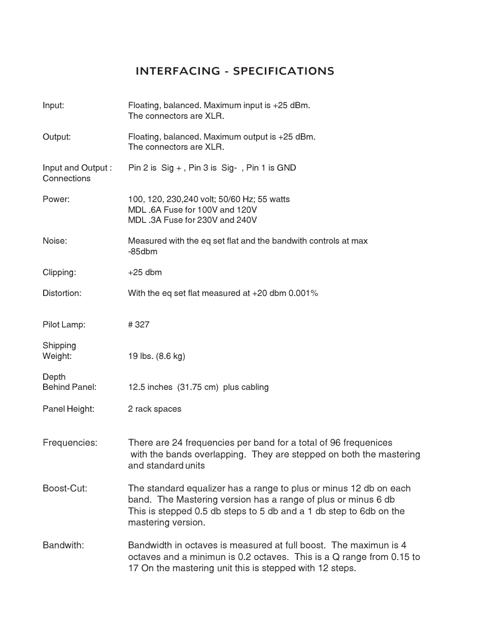 Crane Song IBIS User Manual | Page 12 / 12