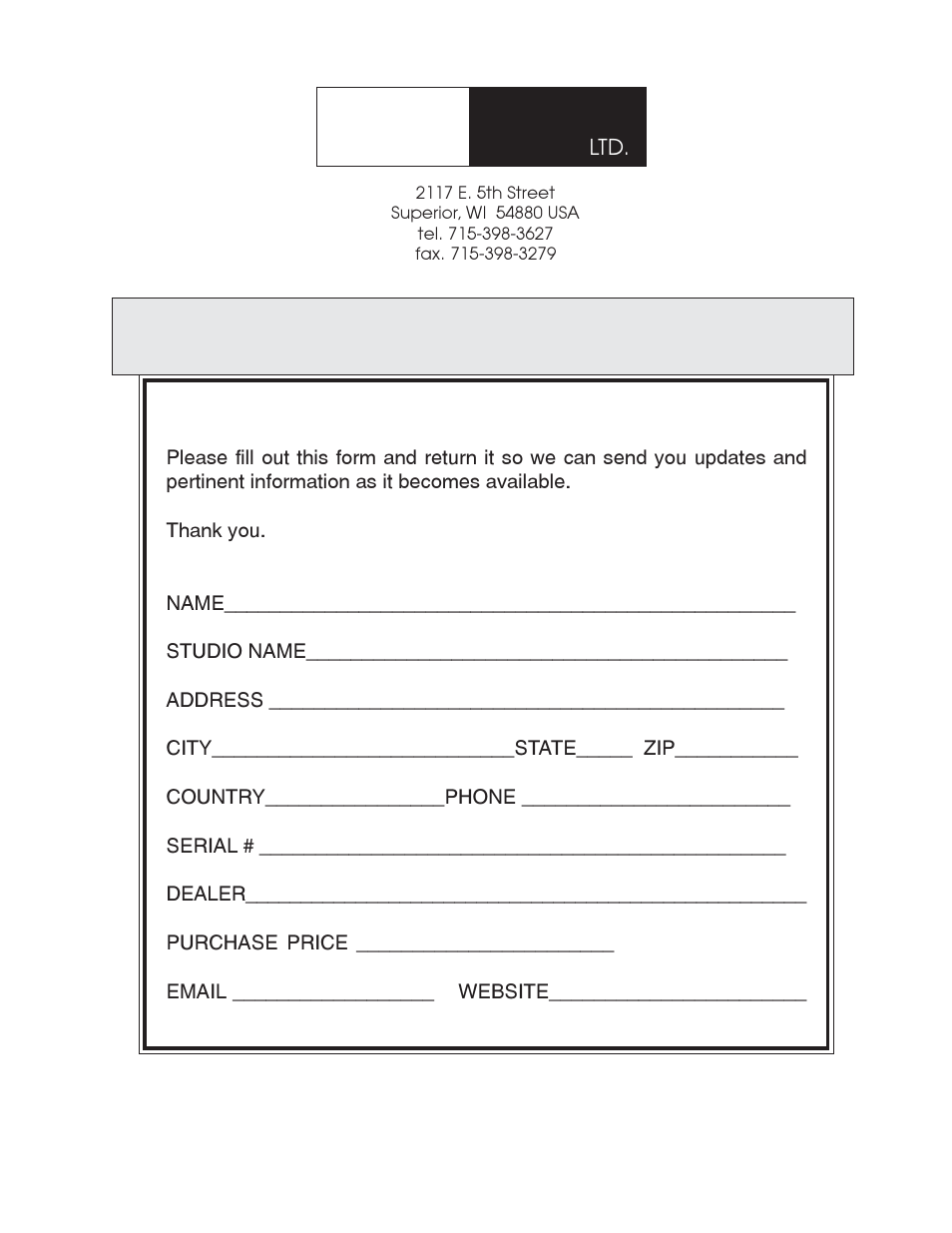 Crane song, Egistration | Crane Song STC-8 User Manual | Page 20 / 20