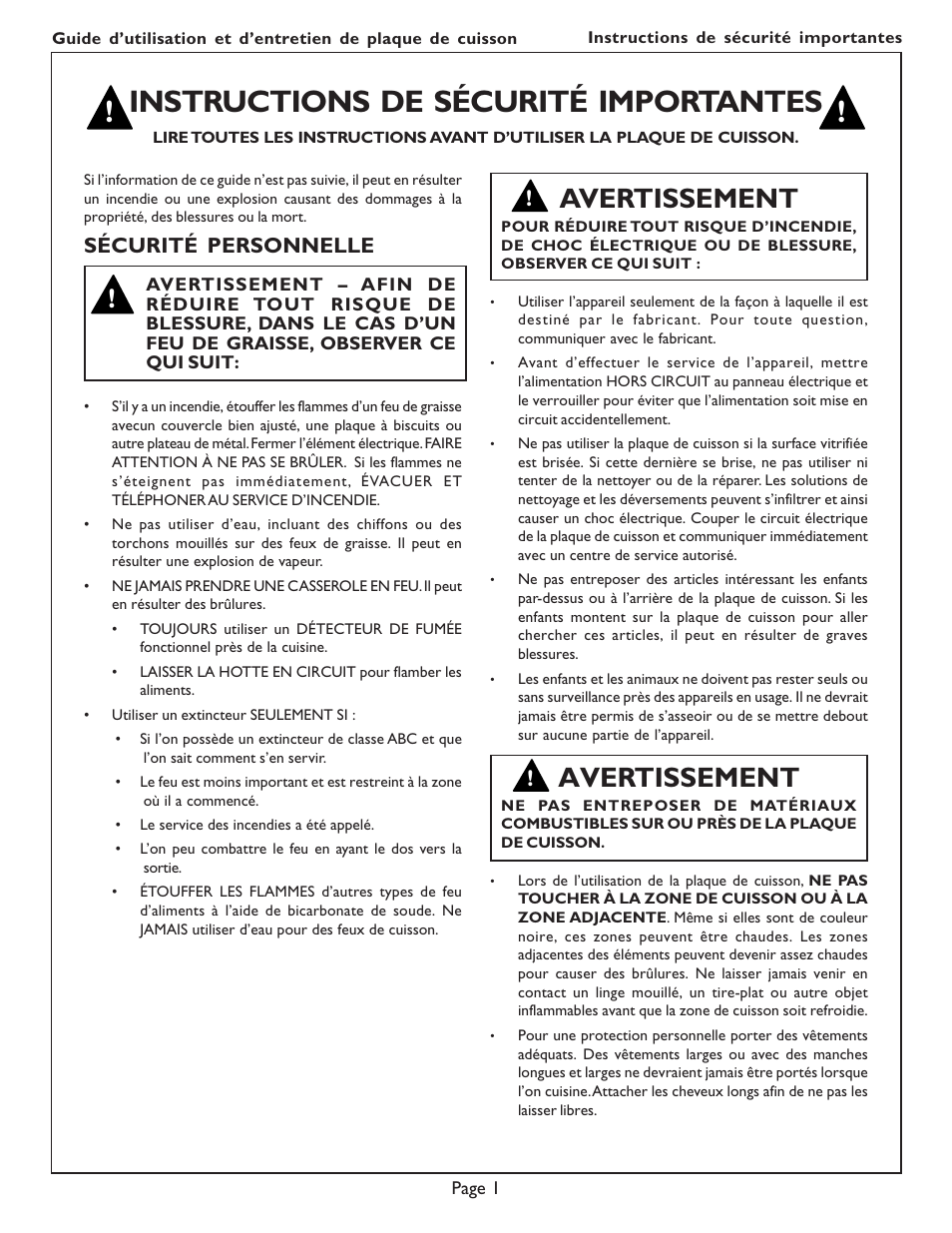 Instructions de sécurité importantes, Avertissement, Sécurité personnelle | Bosch NES 730 UC User Manual | Page 19 / 48