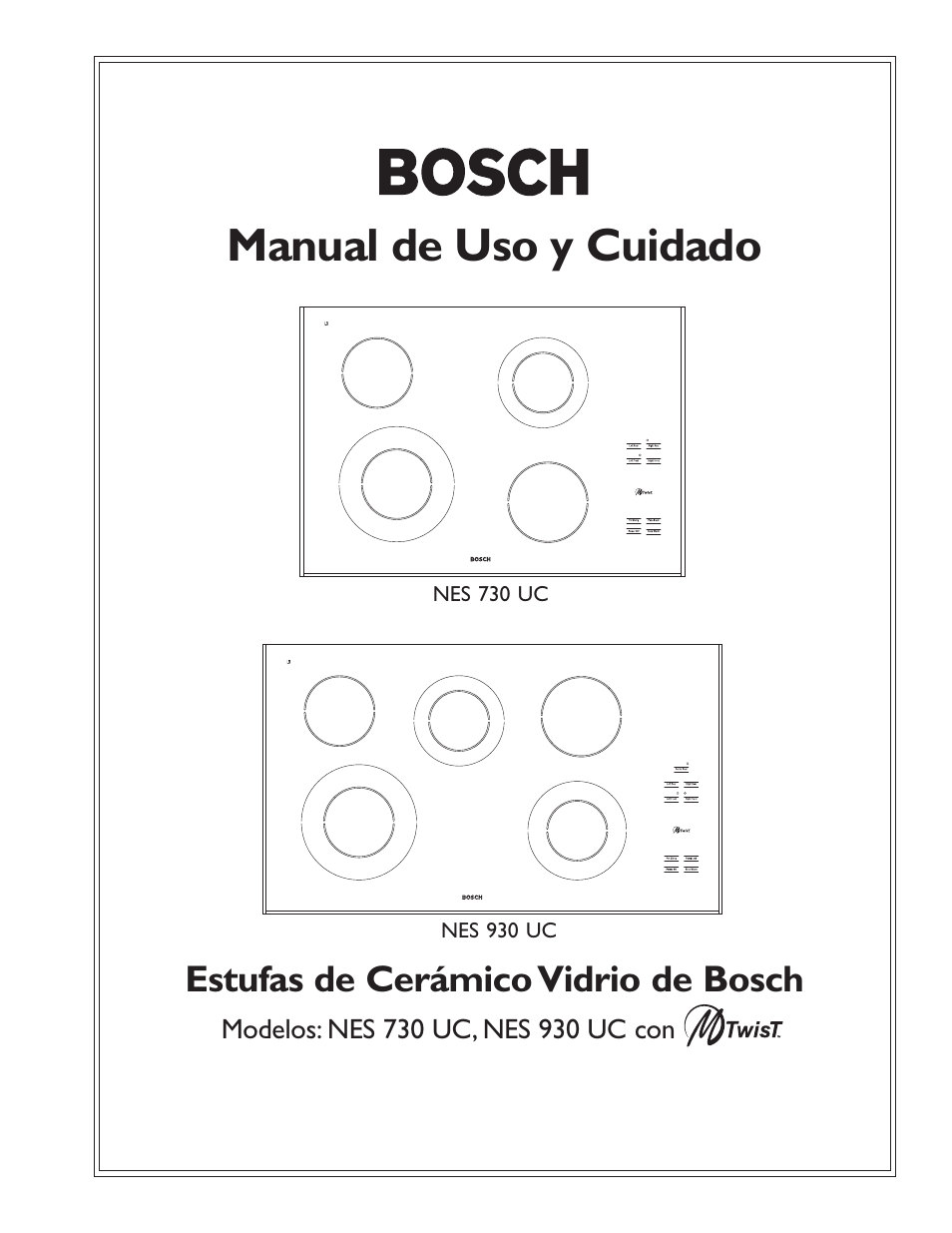 Manual de uso y cuidado, Estufas de cerámico vidrio de bosch | Bosch NES 730 UC User Manual | Page 33 / 48