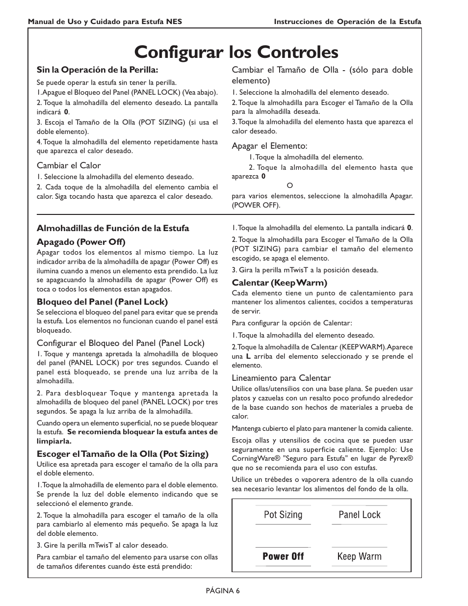 Configurar los controles | Bosch NES 730 UC User Manual | Page 40 / 48