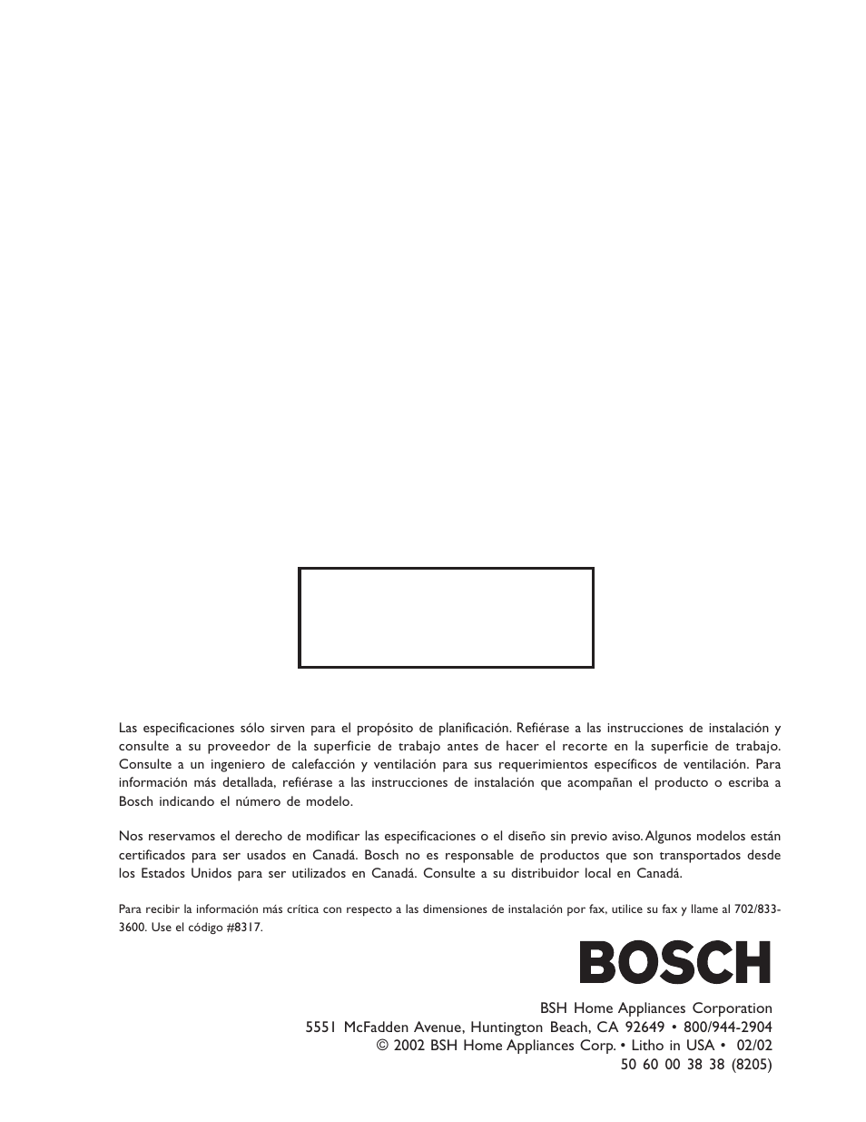 Bosch NES 730 UC User Manual | Page 48 / 48