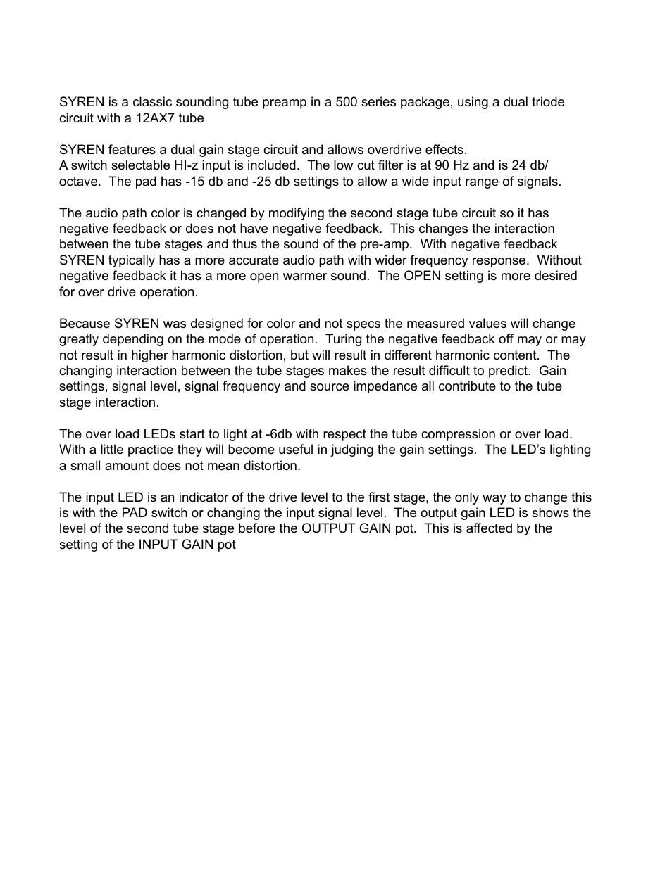 Crane Song SYREN User Manual | Page 2 / 5