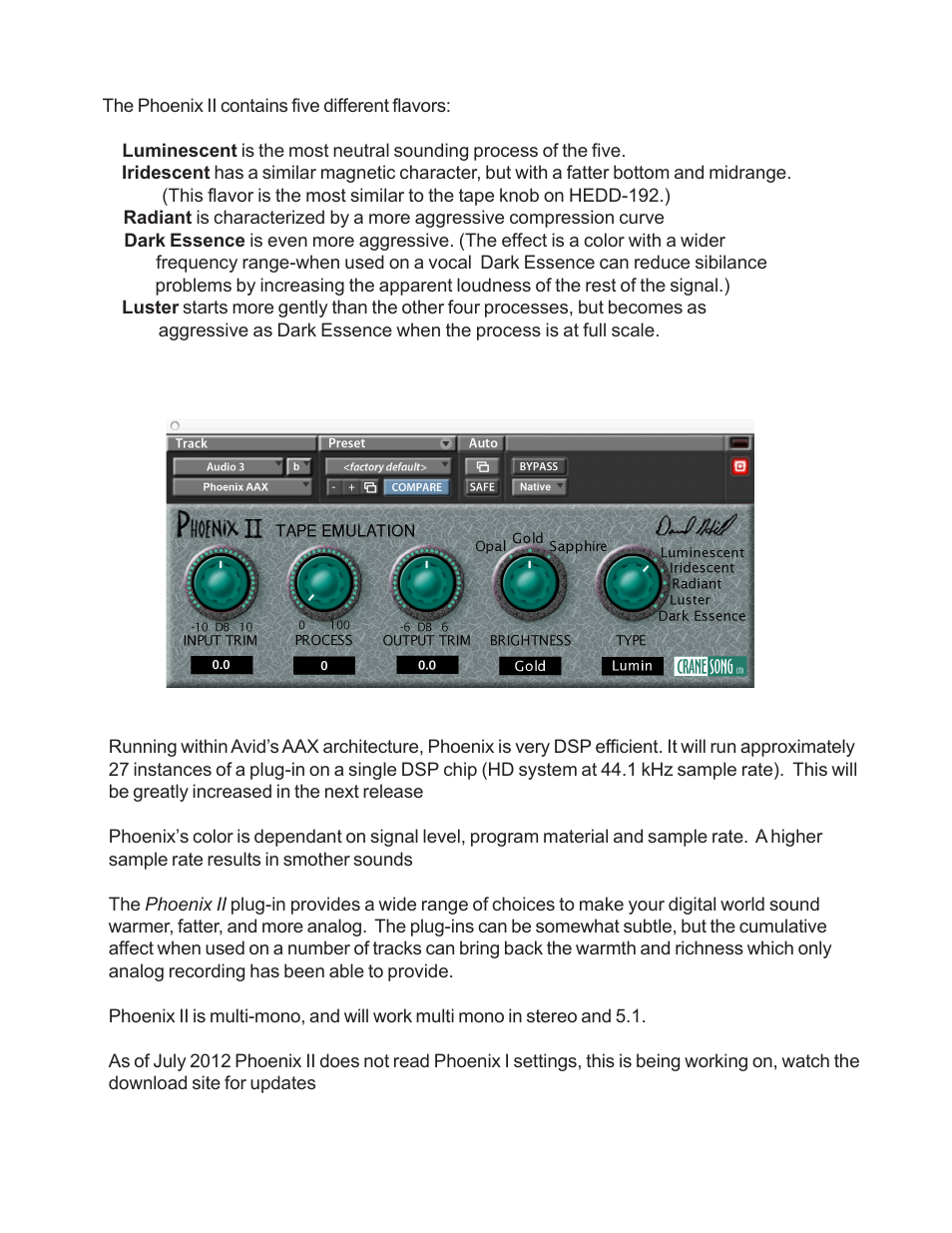 Crane Song Phoenix II User Manual | Page 3 / 7