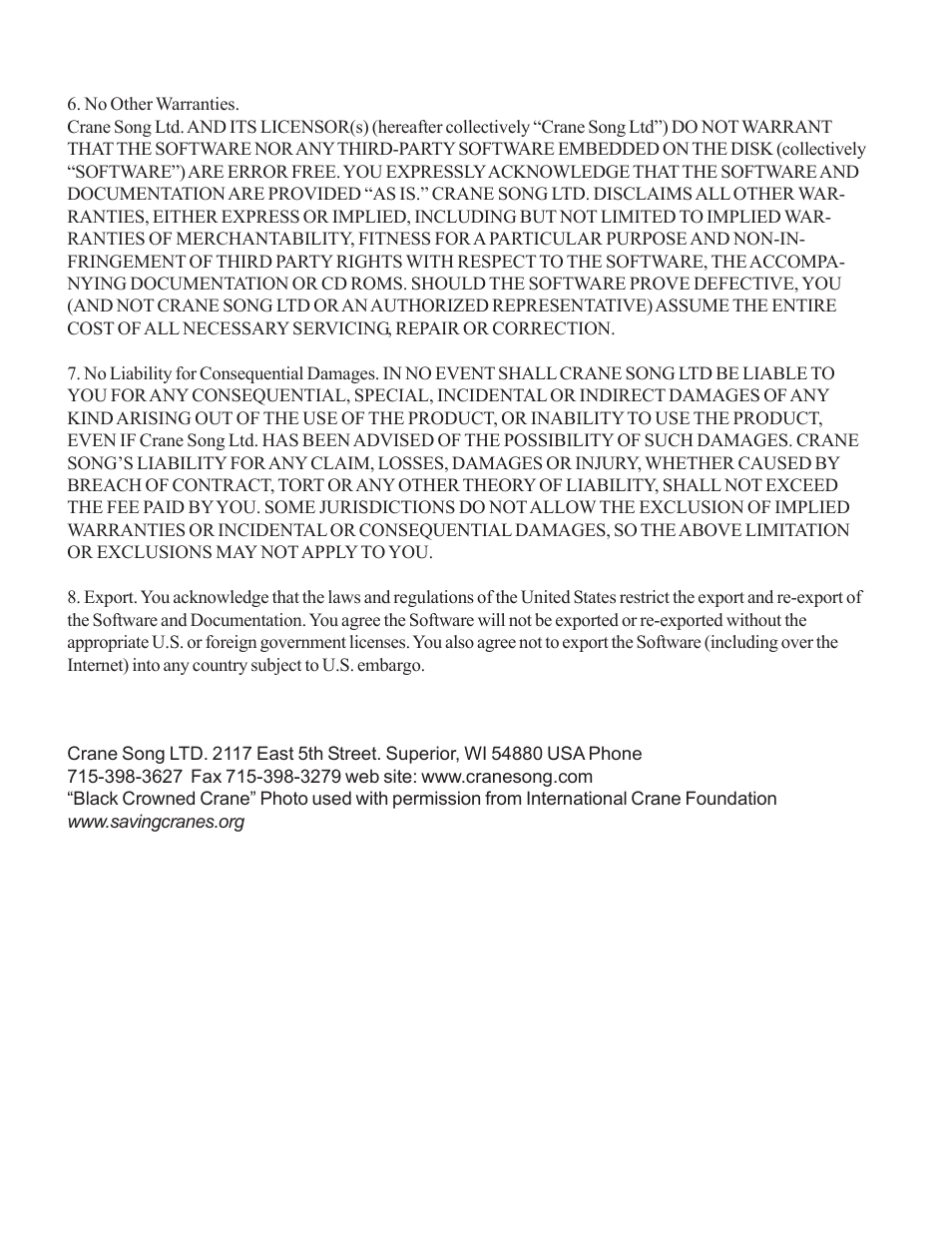 Crane Song Phoenix II User Manual | Page 7 / 7