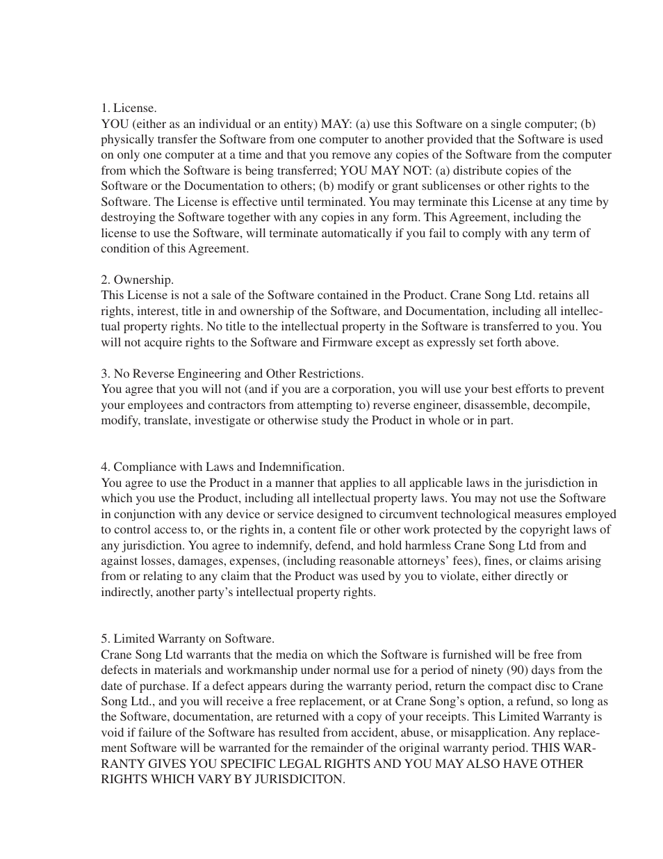 Crane Song Phoenix I User Manual | Page 6 / 7