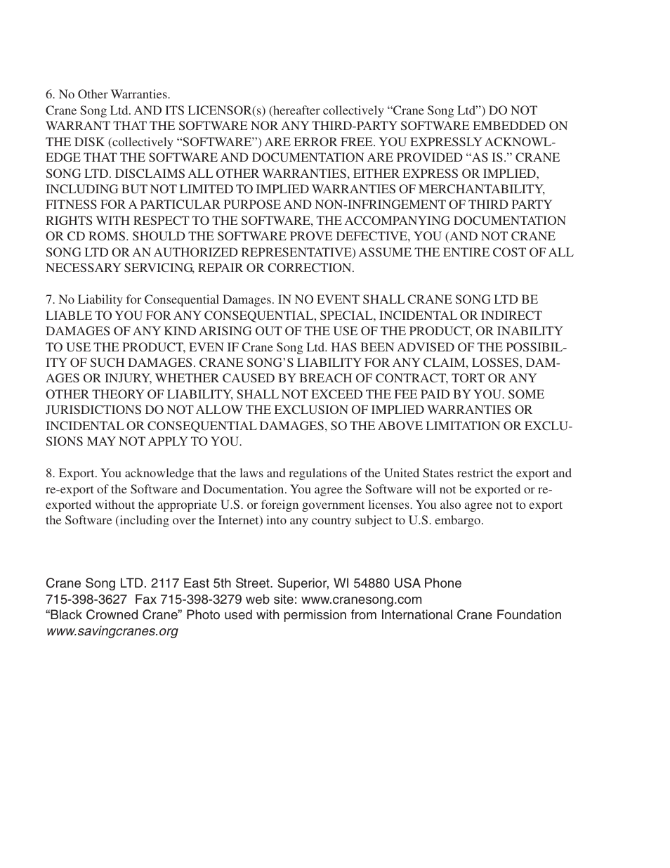 Crane Song Phoenix I User Manual | Page 7 / 7