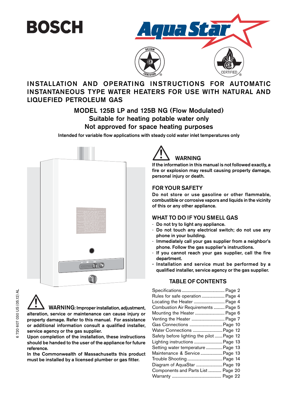 Bosch 125B LP User Manual | 24 pages