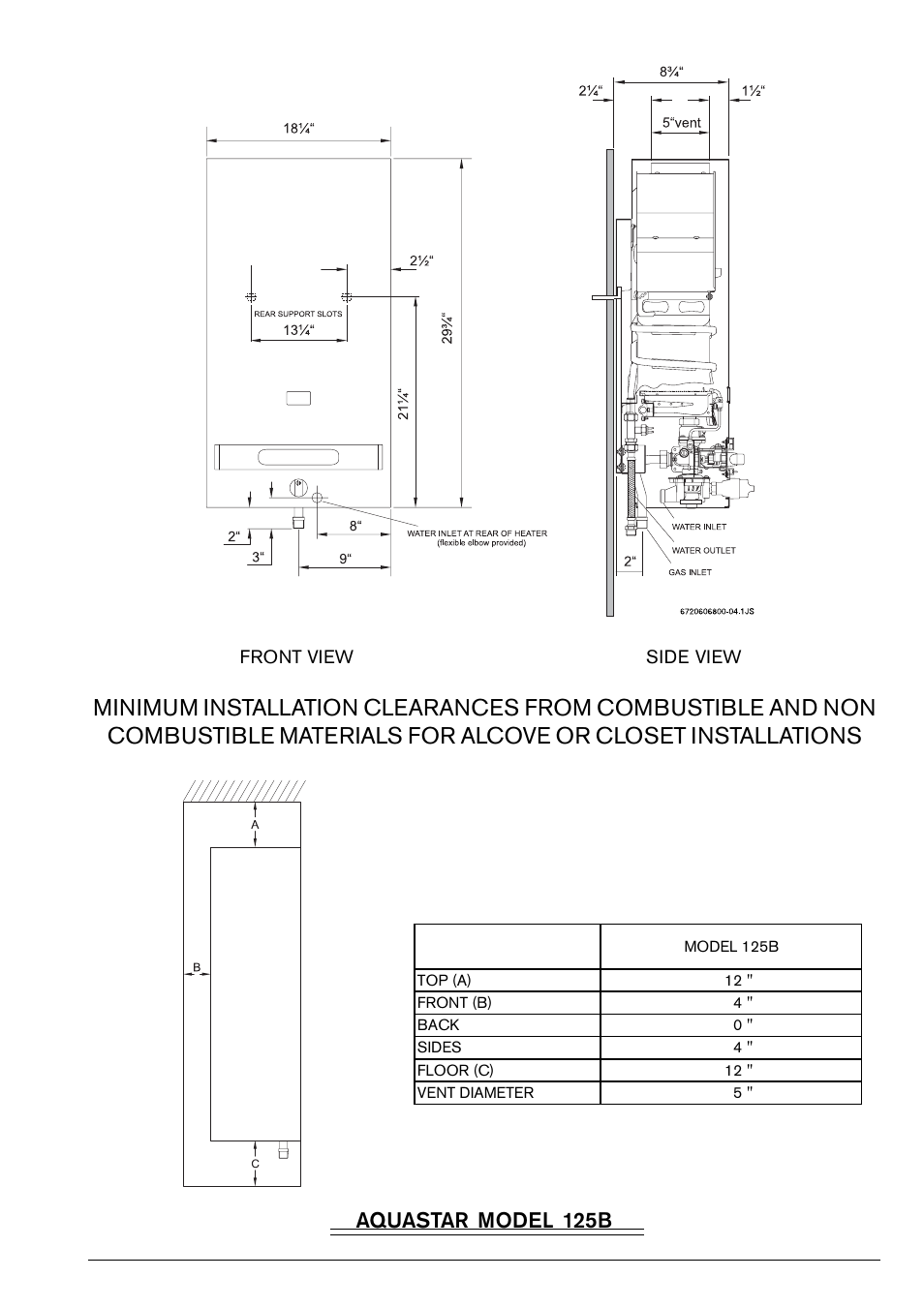 Aquastar model 125b | Bosch 125B LP User Manual | Page 3 / 24