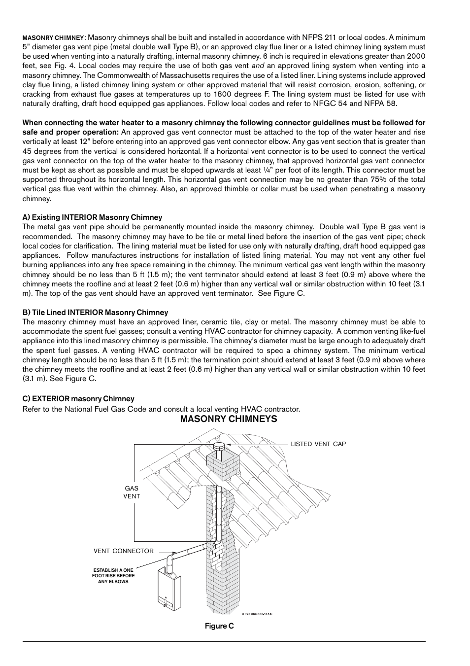 Masonry chimneys | Bosch 125B LP User Manual | Page 8 / 24
