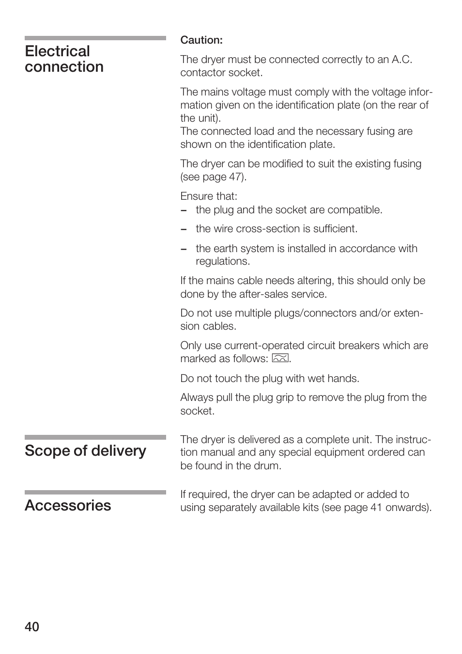 Bosch Maxx WTL 6500 User Manual | Page 40 / 48